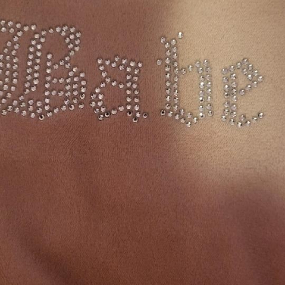 Pink babe embroidered jacket